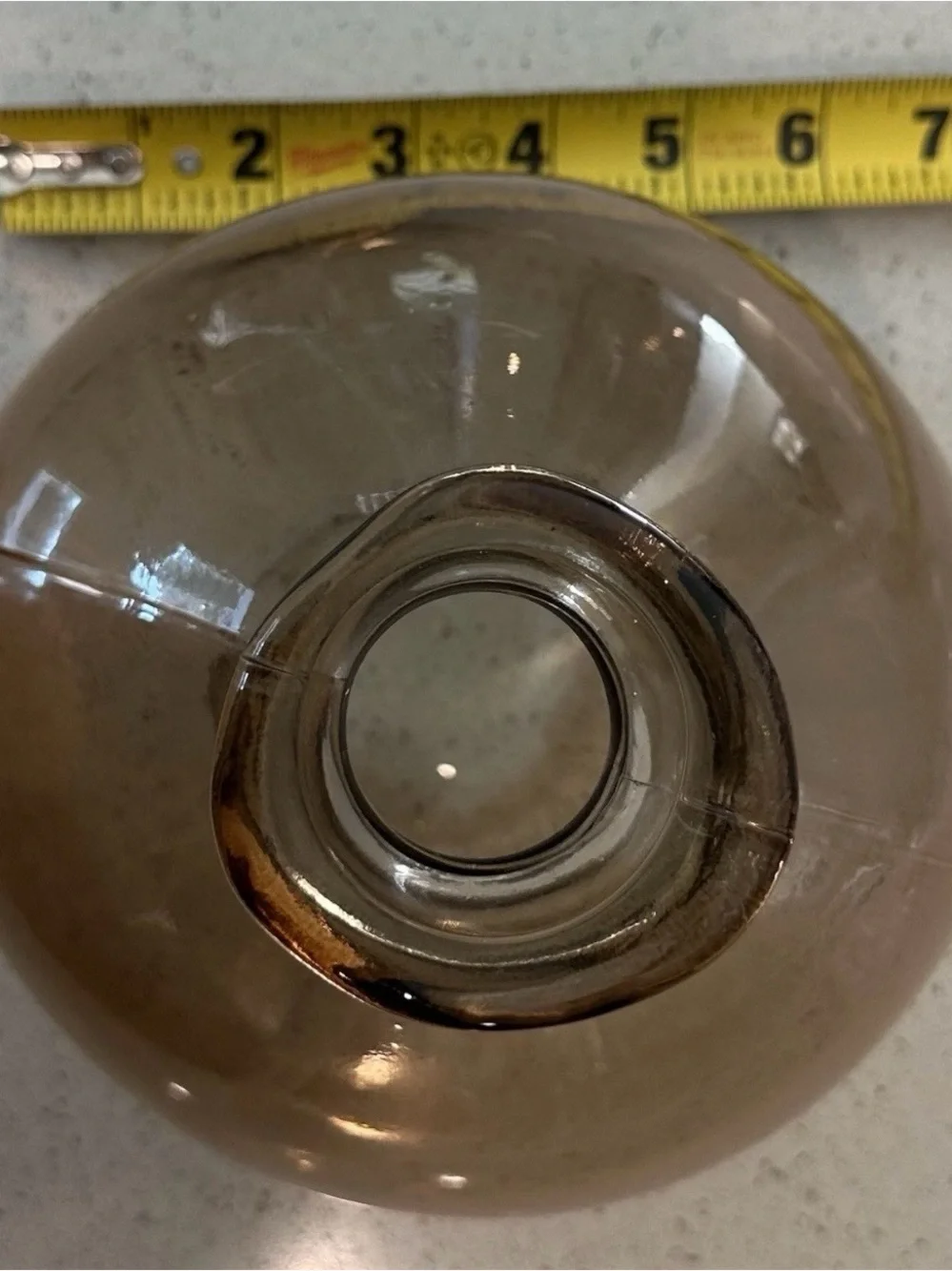 Smoky Glass Bud Vase - Rounded Neck
